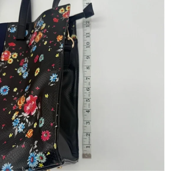 Moda Luxe Colorful Floral Preppy Large Satchel Handbag - Picture 16 of 16